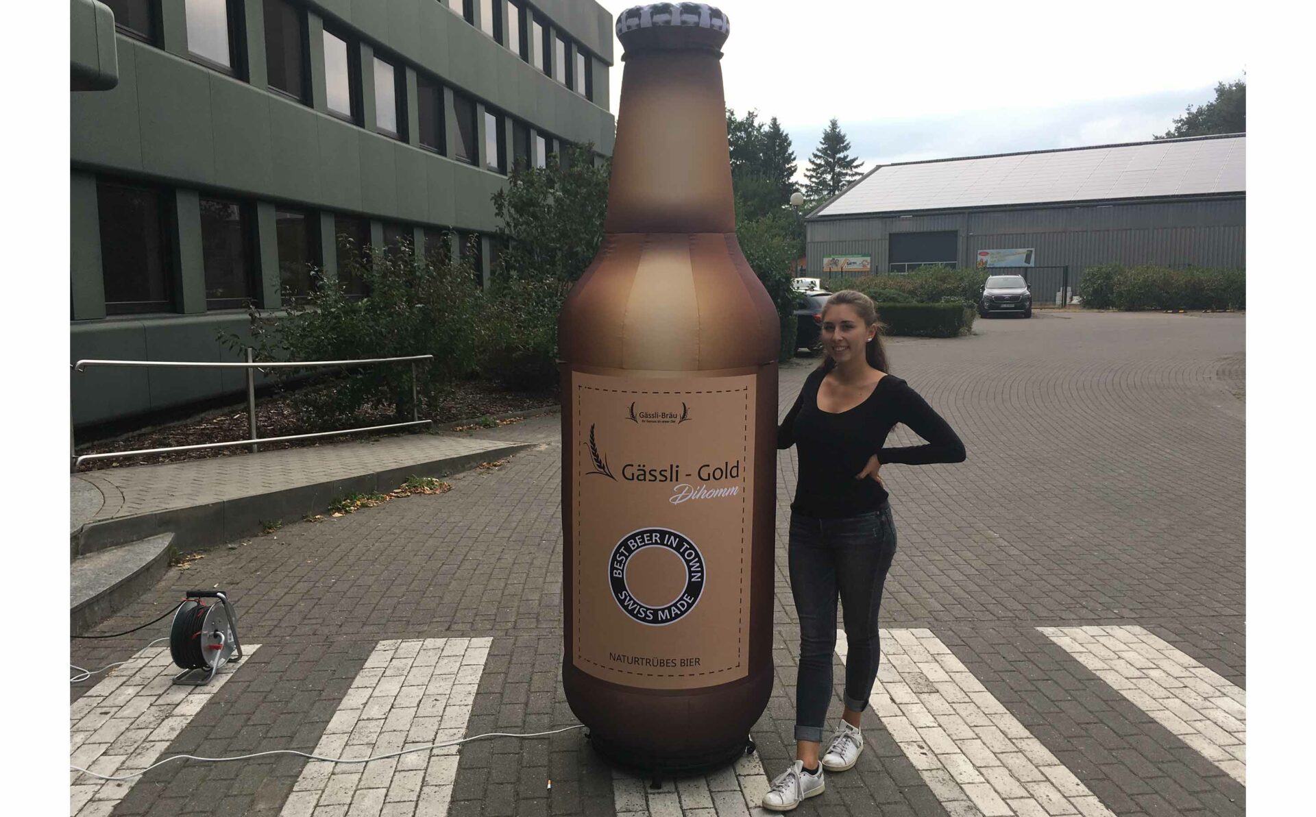 inflatable beer bottle