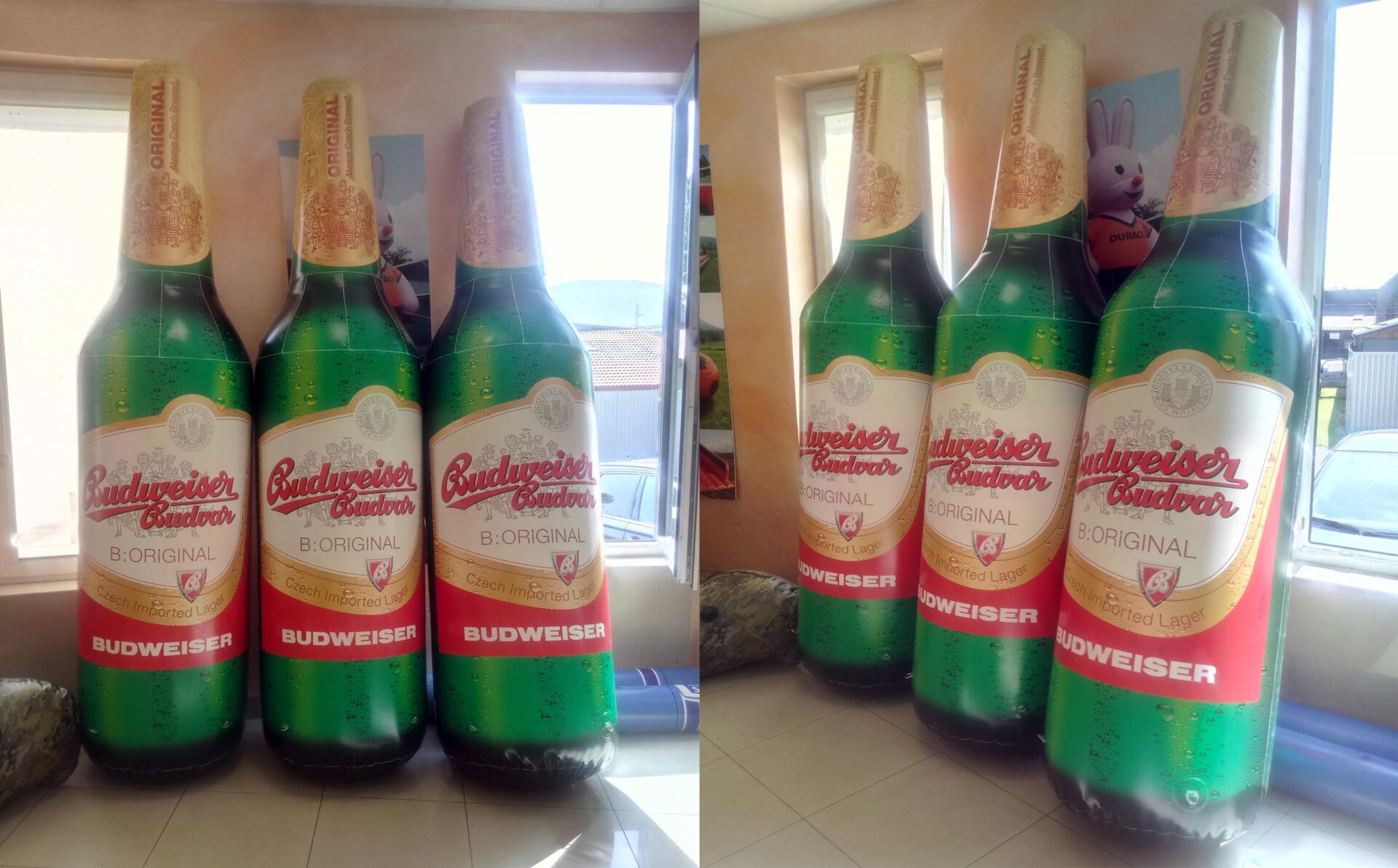 budweiser inflatable bouy bottle
