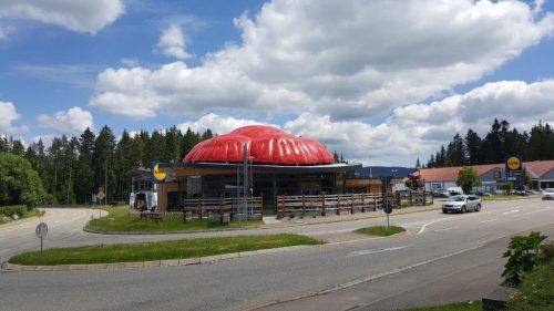 Aufblasbare Dachwerbung