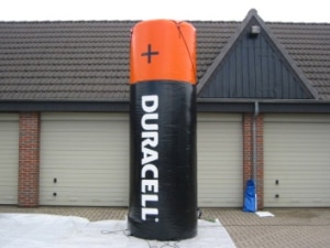 Individuelle Inflatables 28 Batterie Duracell zum Aufblasen als Standsäule