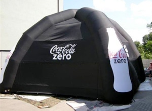 Coca Cola Zero Spider Zelt aufblasbar