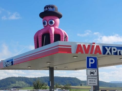 Aufblasbare Werbung - Riesenfigur Octopus Avia