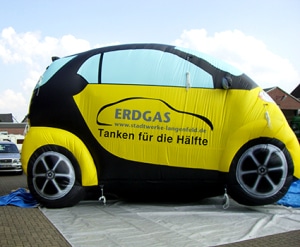 Riesige aufblasbare Figuren 17 Aufblasbare Figur: smart für eine Dachwerbung
