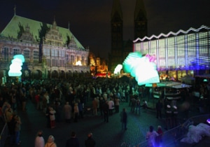 Aufblasbare Outdoor - Werbung 19 600 Jahre Bremer Roland amorphe Objekte