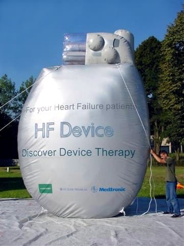 Aufblasbarer Defibrilator individuelle Werbung
