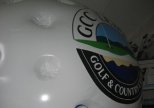 Aufblasbare Outdoor - Werbung 26 riesen Golfball aufblasbar 100 Jahre Deutscher Golfverband