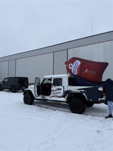 Aufblasbare Teewurst Rügenwalder