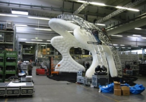 Messebau - aufblasbare Messestände 21 Bühnenbild The Dome aufblasbar