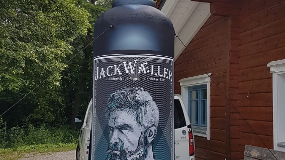 aufblasbare Jack Waeller Flasche 4m