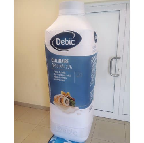 Aufblasbare Sahneflasche