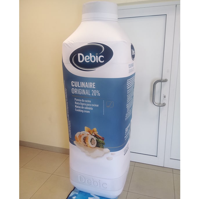 Aufblasbare Sahneflasche