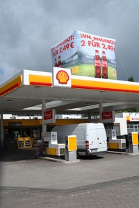 Quader zum Aufblasen Shell Tankstelle