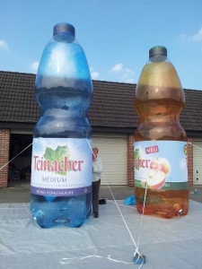 Flaschen zum Aufblasen