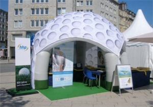 Aufblasbare Outdoor - Werbung 29 riesen Golfball aufblasbar 100 Jahre Deutscher Golfverband