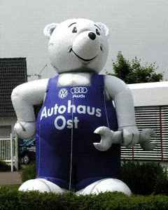 Fertige Figur aufblasbar