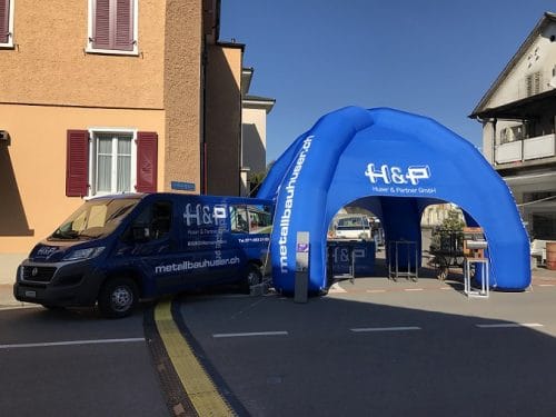 Zelt aufblasbar 5x5 m