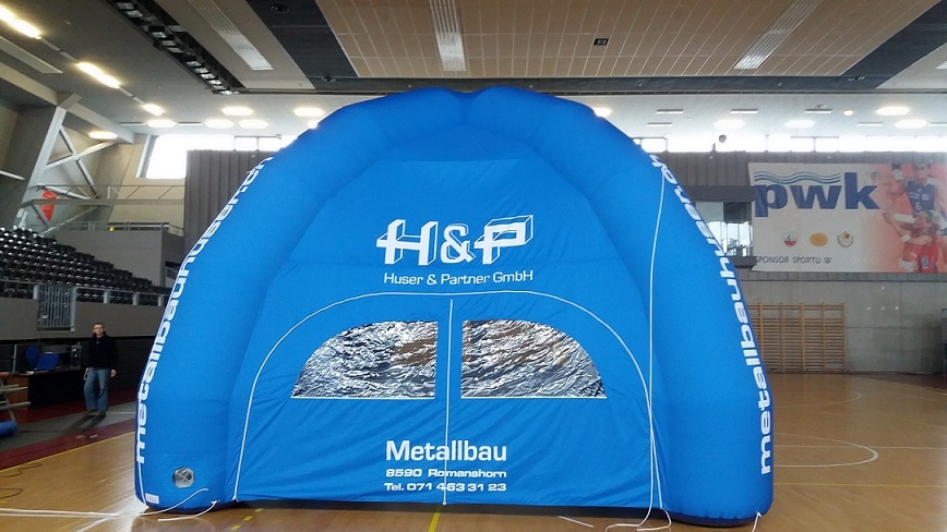 Zelt aufblasbar 5×5 m