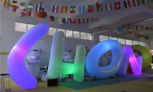 aufblasbare Buchstaben