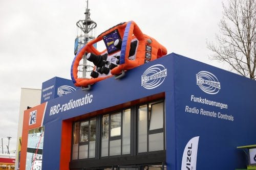 Aufblasbare Dachwerbung Messestand