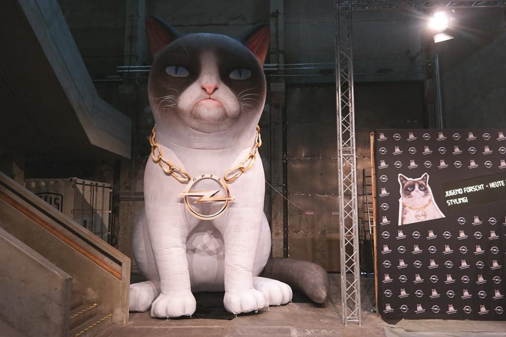 Aufblasbare Katze Opel