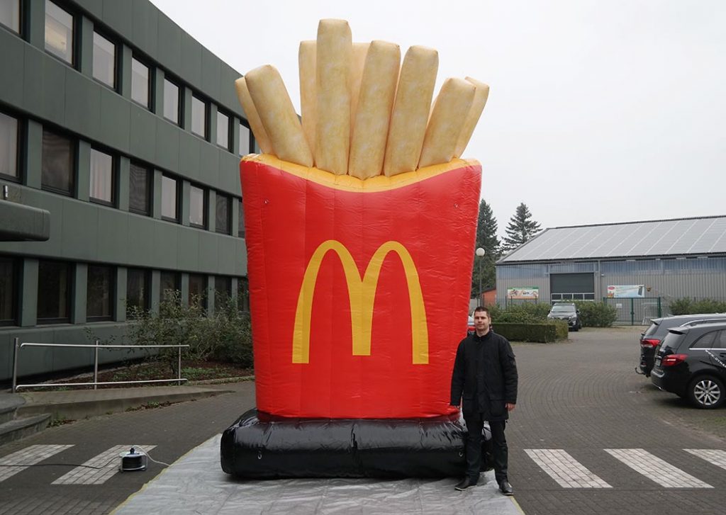 aufblasbare Pommes Tüte