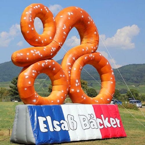 Aufblasbare Logos 18 Fahrradbrezel als aufblasbare Produktnachbildung