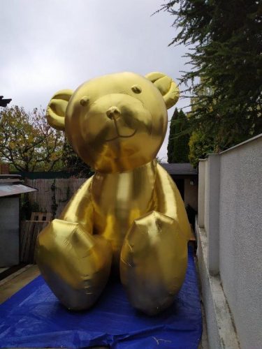 aufblasbarer Gold-Teddy