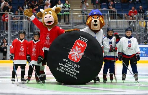 Aufblasbarer Puck Eishockey WM