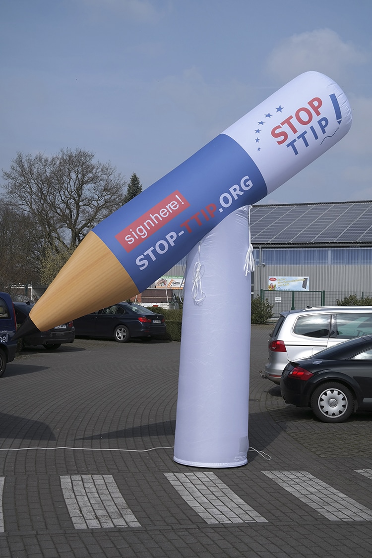 Riesen Bleistifte TTIP aufblasbar