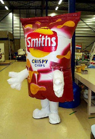 Inflatable chip bag