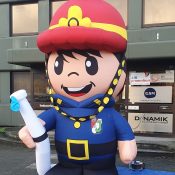 Aufblasbares Maskottchen für die Feuerwehr