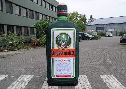 aufblasbare Jägermeisterflasche