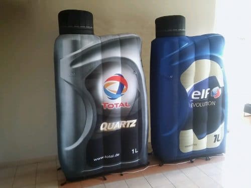 Aufblasbare Öldosen