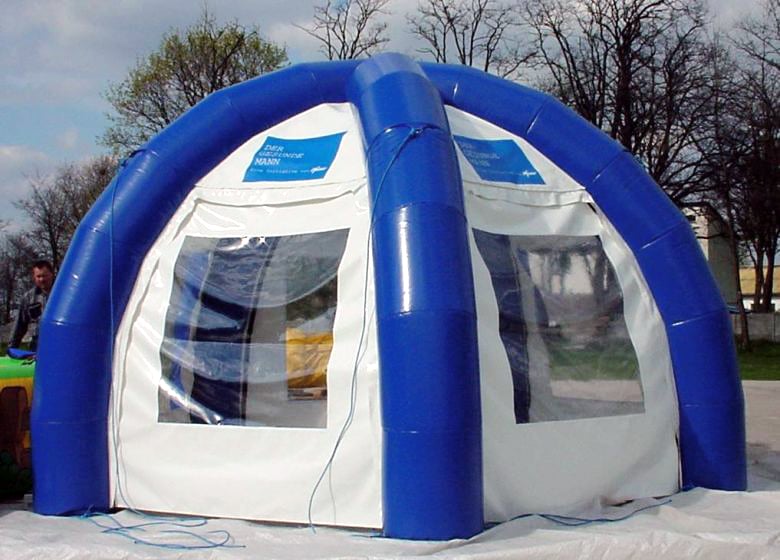 Custom molded inflatable tent for events