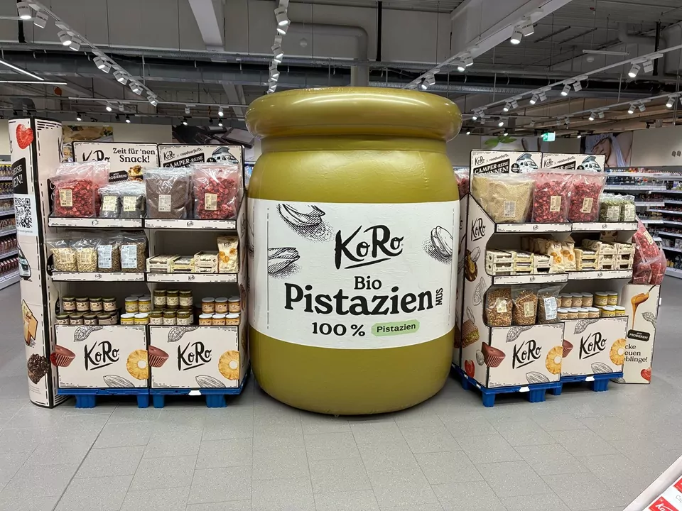 Aufblasbares Koro-Pistazien-Glas am PoS